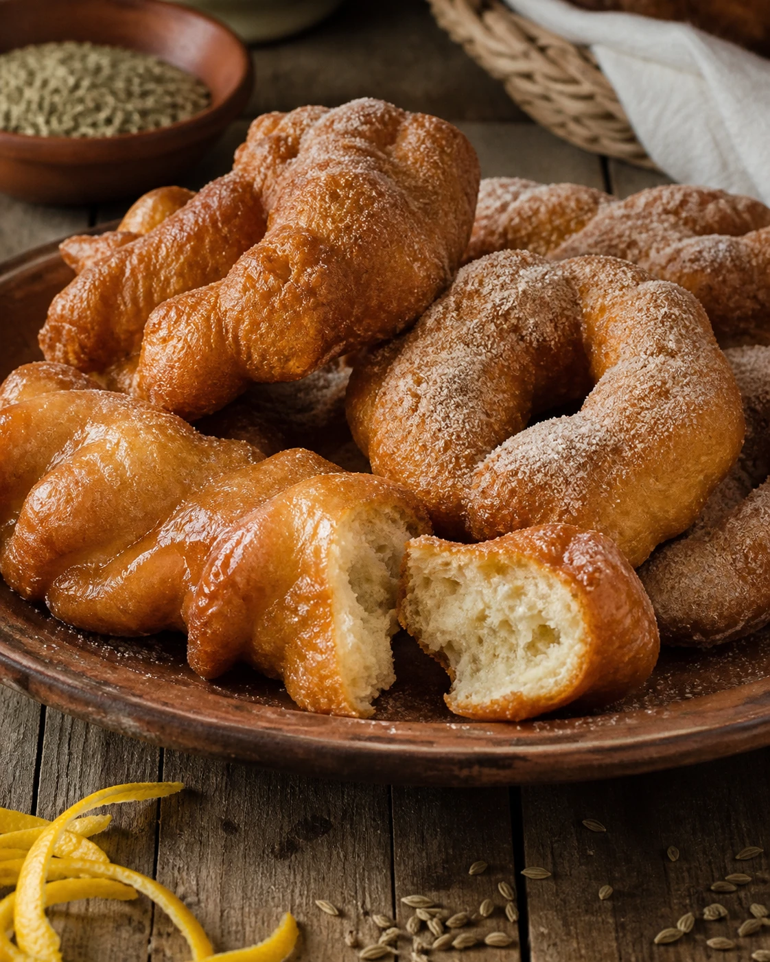 Borrachillos, roscos de sartén y gañotes
