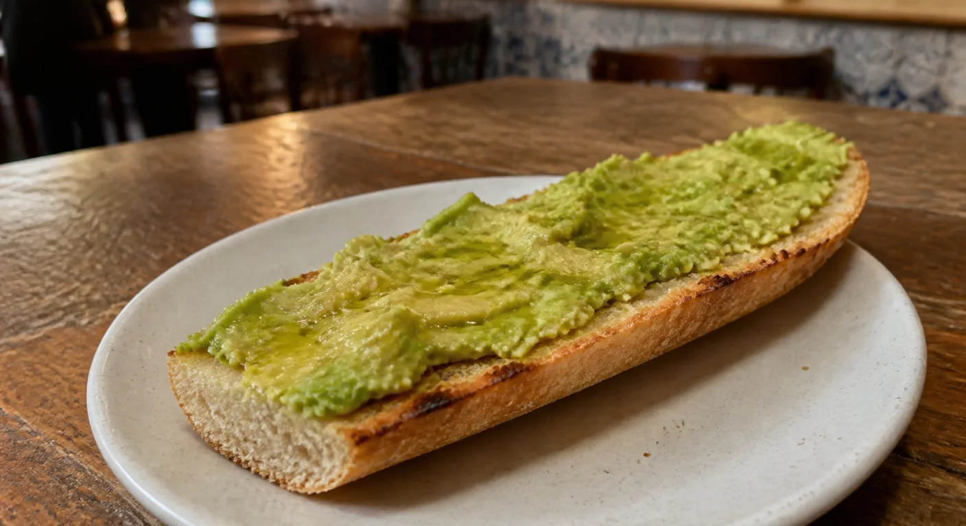 Tostada de aguacate