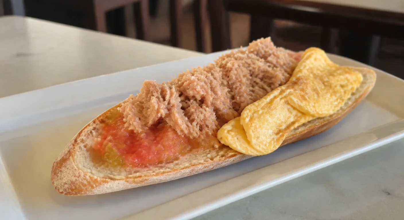 Tomate Raf, atún y tortilla francesa
