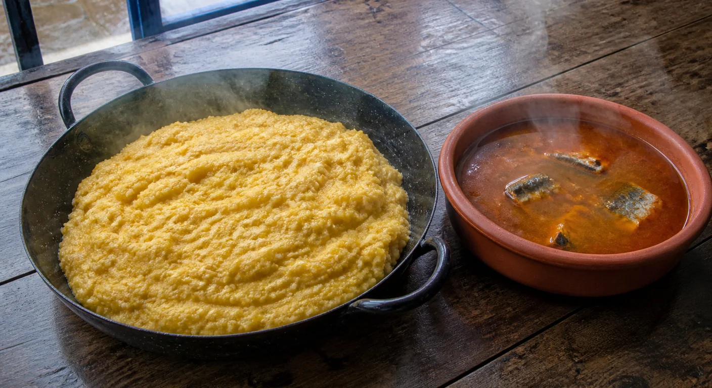 Gachas con caldo